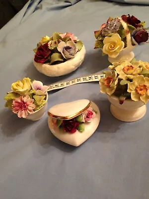 Buy Collection Of Vintage China Flower Posies Candle Holder Aynsley Coalport Etc X 5 • 20£