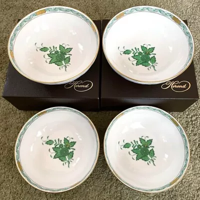 Buy Herend Chinese Bouquet Green Bowl 15.5cm 4 Set Apponyi Flower • 233.11£
