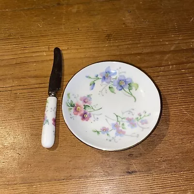 Buy Crown Staffordshire Fine Bone China Knife And Plate • 9.95£