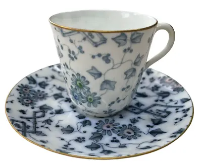 Buy Cauldon Rd 56685 Blue & White With Green Pink Flowers Espresso Cup Saucer C1886 • 14.95£