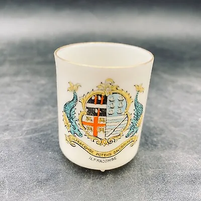 Buy ILFRACOMBE DEVON Crest Crested China 3 FOOTED POT Miniature China Collectable • 12.47£