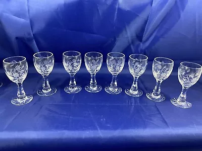 Buy 8 X Bohemia Pinwheel Pattern Crystal Liqueur Glasses, 20ml • 39.99£