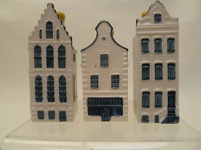 Buy Three Buildings Made By Blue Delft For KLM By Bols Royal Distilleries, Holland • 34.99£