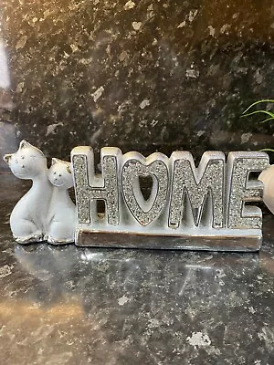 Buy Stunning Silver Glass Sparkle Home Letter Ornament Bling Crushed Diamond • 21.99£
