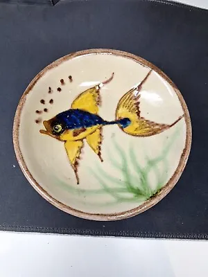 Buy Puigdemont Spain Majolica Redware Pottery Fish Decorative Plate • 30.73£