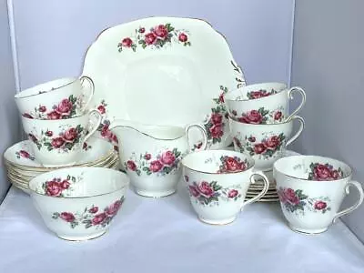 Buy Adderley Tea Set Cups Saucers Plates Milk Sugar 21 Pieces Vintage China  • 49.99£