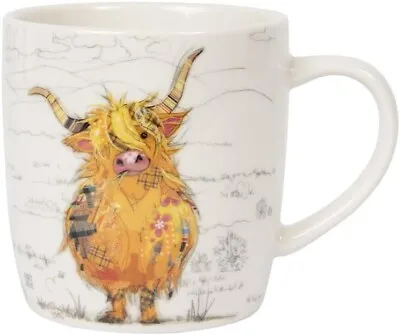 Buy Fine China Mug Highland Cow Coffee Cup Animal Drawing Design Collectible Gift • 9.50£