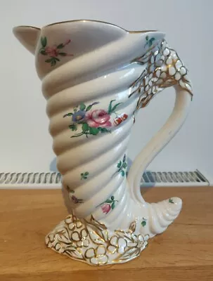 Buy Clarice Cliff Cornucopia Horn Of Plenty Vase Floral And Gold Newport Pottery • 20£