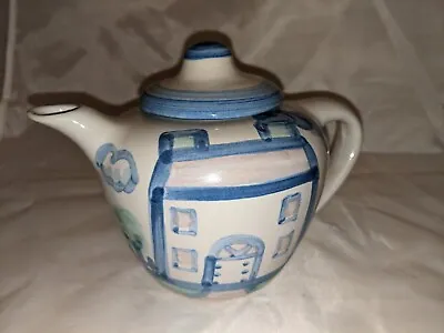 Buy Vintage M.A. Hadley HOUSE Pattern Teapot 16 Oz Retired Home Sweet Home 7 X 5  • 50.56£