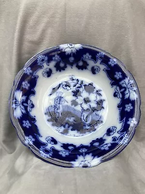 Buy Antique 19th Century Royal Staffordshire Decorative Pekin Blue & White Bowl • 100£