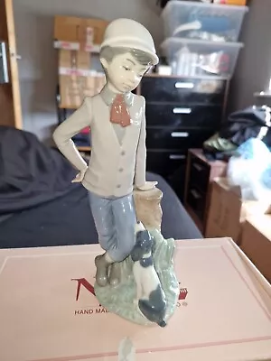 Buy Nao By Lladro Figurine 'Mutual Contemplation Boy With Dog IMMACULATE CONDITION  • 35£
