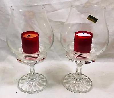 Buy Villeroy & And Boch - 2 X CONNAISSEUR Hurricane Lamps Candle Holders Glass NEW • 49.99£