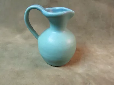 Buy 1980's Small Hand Thrown Ewer Vase Van Briggle Art Pottery Turquoise Glaze CS • 46.19£