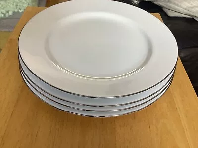 Buy Royal Worcester Classic Platinum 4 Large Dinner Plates 27cm 1st Quality  • 35£