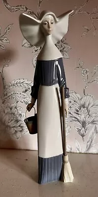 Buy Lladro Figurine, 1988 Retired, 5552, Morning Chores, Nun Mop Bucket, Rare • 50£