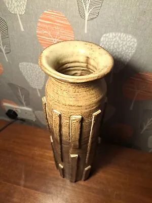 Buy Studio Pottery Brutalist Vase 43cm High Hand Thrown Hand Built In Excellent Cond • 45£