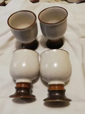 Buy 4 Vintage Denby Potters Wheel Goblets/Hot Chocolate Cups  • 19.99£