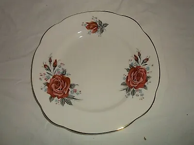 Buy Duchess Bone China England TRUE LOVE Peach Pink Rose Luncheon Salad Plate 8  • 19.40£