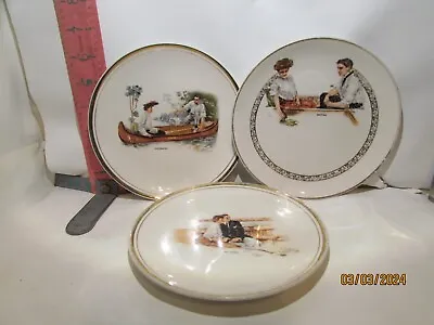 Buy Dresden China Marked Plates Trio , Luncheon Plates With A Sailing/canoeing Theme • 9.56£