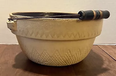 Buy Vintage Rare Roseville Venetian Fired Stoneware Crock Bowl W/ Handle • 127.88£