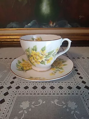 Buy Vintage Duchess Bone China England Yellow Flowers Tea Cup And Saucer Set  • 19.17£