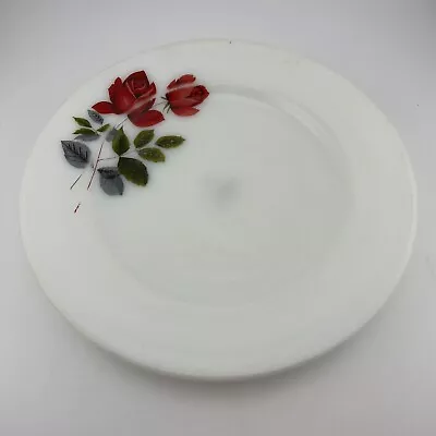 Buy Vintage JAJ Pyrex June Rose Salad Starter Plate Red Flower Retro 21.5cm • 4.99£