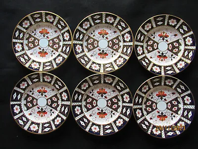 Buy Royal Crown Derby Traditional Imari 2451 Pattern 8½ Ins Salad Plates X 6 (SET2) • 180£
