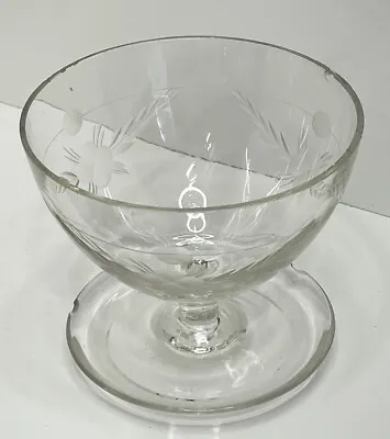 Buy Antique Crystal Cut Glass Dessert Trifle Sundae Dish Bowl 10cm. • 10£