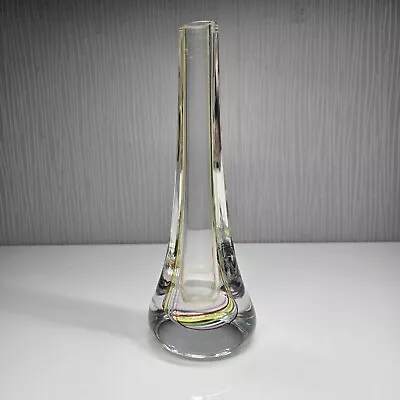 Buy Caithness Oban Art Glass Bud Vase Murano Style Charles Orr Rainbow Stripe Vtg • 14.95£
