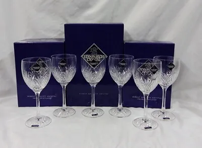 Buy Set Of 6 Edinburgh Crystal Tweed Design Large Wine Glasses  • 19.99£