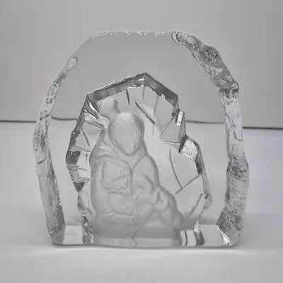 Buy Glasbruk A8 Kosta Boda Sweden Glass Ice Sculpture Eskimo Inuit Child • 34.95£