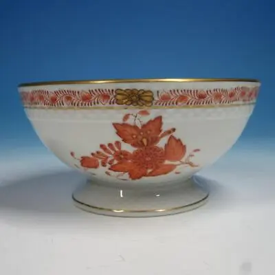 Buy Herend Hungary China Chinese Bouquet Rust - Footed Cranberry Bowl - 5 Inches • 71.15£