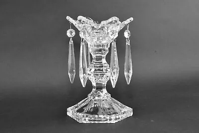 Buy Antique Glass Lustre Table Candlestick Holder • 34.99£