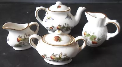 Buy Coalport Miniature ''strawberry'' Tea Set, Perfect • 20£
