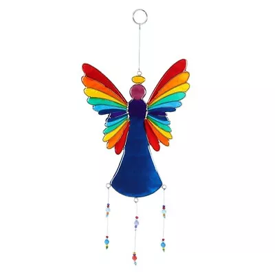 Buy  Rainbow Angel Suncatcher Stain Glass Home Decor 38cm • 12.49£