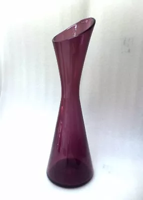 Buy Scandinavian  Holmegaard  Modernist  Purple  Art  Glass  Vase • 45£