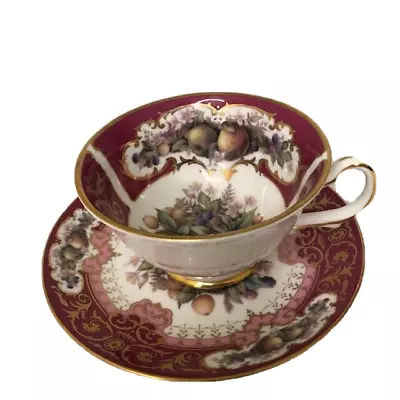 Buy Duchess Cup & Saucer Tea Chatsworth Collection Bone China England Apples • 20.02£