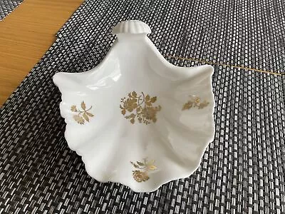 Buy Spode Bone China Shell Shaped Nut / Sweet Dish With Gilded Flowers 6” X 5.1/2” • 8£