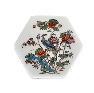 Buy Wedgwood Kutani Crane Bone China Hexagonal Trinket Box • 11.49£