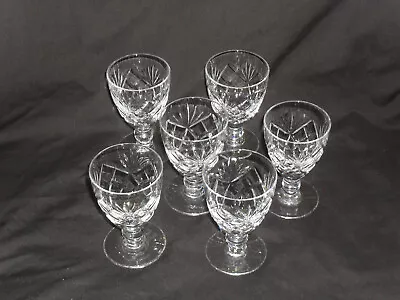 Buy 6 Royal Brierley Cut Glass Sherry Glasses • 15£