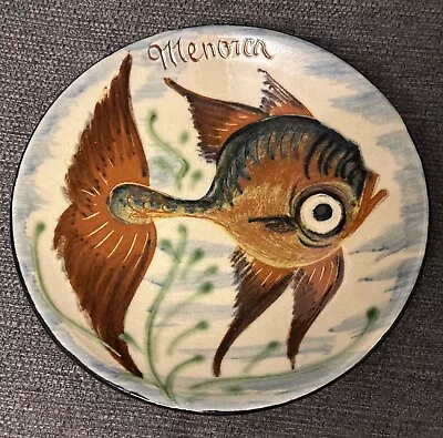 Buy Vintage Puigdemont SIGNED Spanish Ceramic Pottery Fish Wall Plate A1 Condition • 17.50£