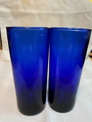 Buy Libbey Cobalt Blue Highball Glasses - 2 • 17.29£
