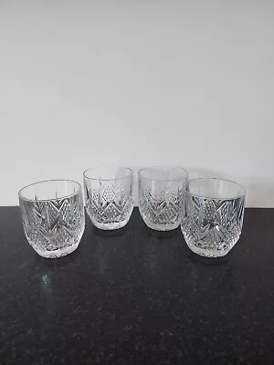 Buy Set Of 4 Vintage Crystal Cut Glass Tumbler Glasses  • 16£