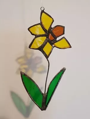 Buy Stained Glass Handmade Daffodil Sun-catcher / Window Decoration St David's Day • 9.95£