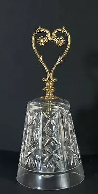 Buy Killarney 24% Lead Crystal Bell,  With Heart Shaped 24 Carat Gold Plated Handle. • 3.25£