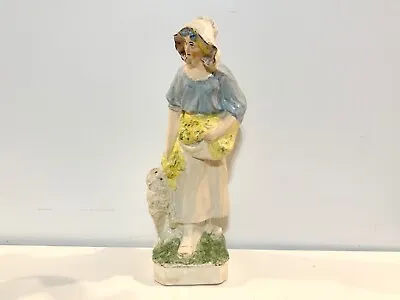 Buy Antique Lancaster And Sons English Ceramic Shepherd Woman With Sheep Figure • 144.77£