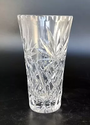 Buy Crystal Cut Glass Vase Vintage Pattern Heavy Crystal  Hand Cut  • 14.72£