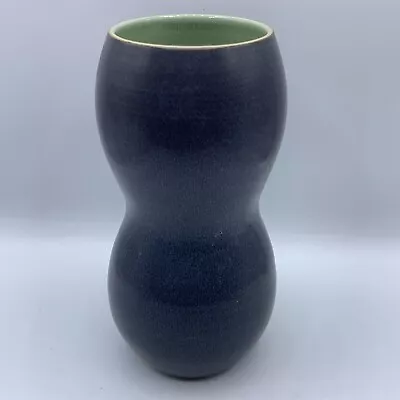 Buy Denby Stoneware Decorative Grey Bulbous Vase Green Interior Glaze Home Décor 9'' • 16.99£
