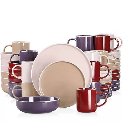 Buy Vancasso SESAM Dinner Set Stoneware Sesame Glaze Tableware Plates Bowls Set  • 169.99£