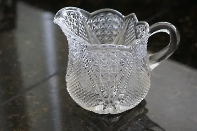 Buy Extensively 'Cut' Small Pressed Glass Jug • 3.95£